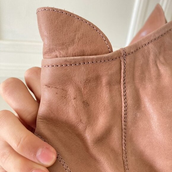 NWOB Free People Jack Zip Brown Leather Boots Sz 40 - Picture 10 of 10